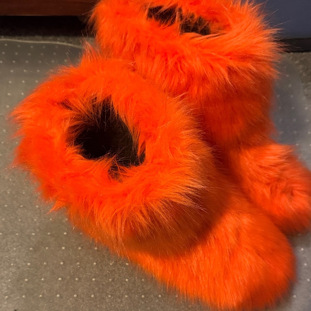 Fluffy fun fur boots